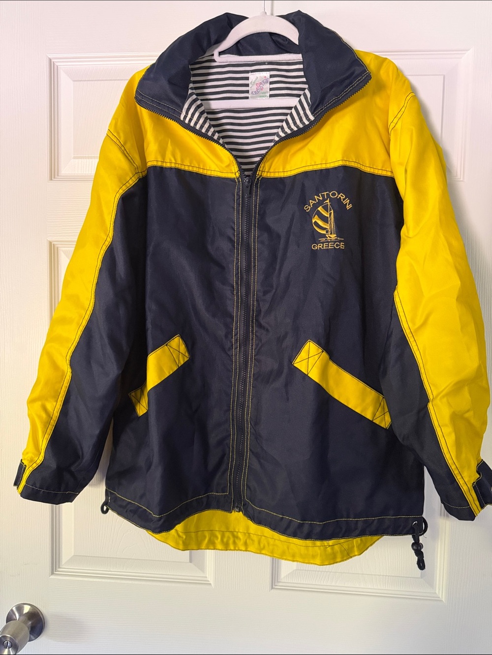 Navy & Yellow Windbreaker Jacket